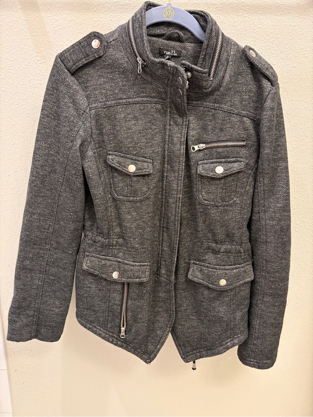 Rue21 Women's Dark Gray Military-Style Utility Jacket